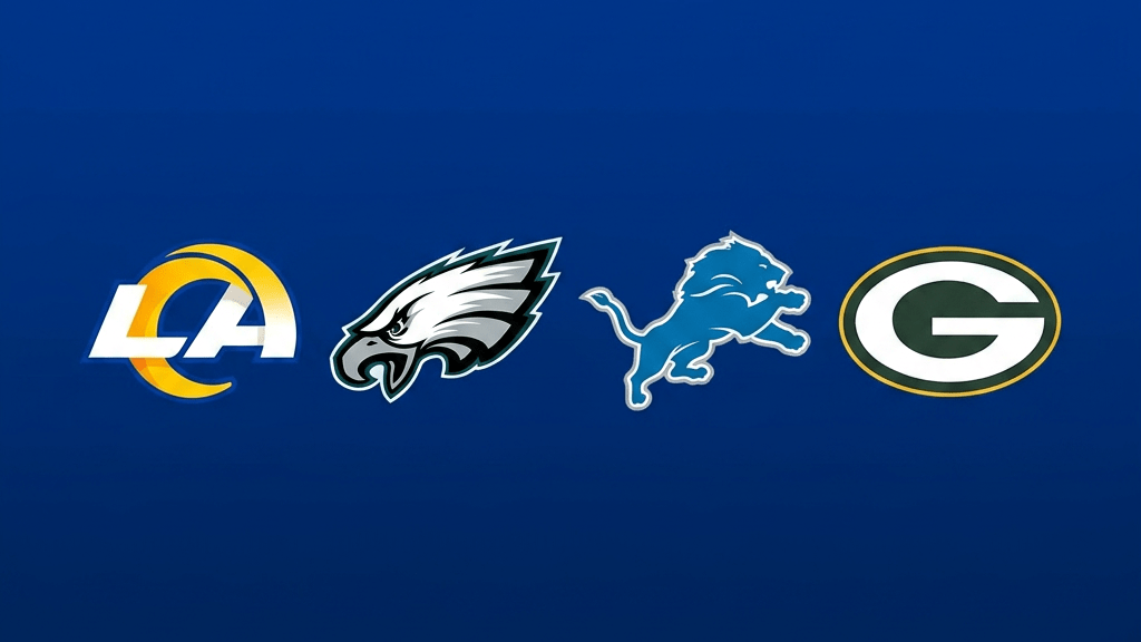 NFL Draft featured teams including Los Angeles Rams, Philadelphia Eagles, Detroit Lions, and Green Bay Packers with their top draft needs and key draft picks.